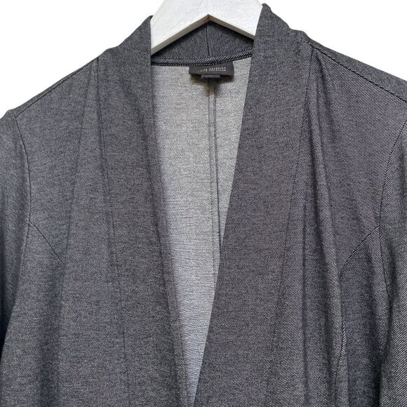 J.JILL Wearever Jacket Small Gray Stretch Denim Look Ponte Blazer Modern - Picture 4 of 10